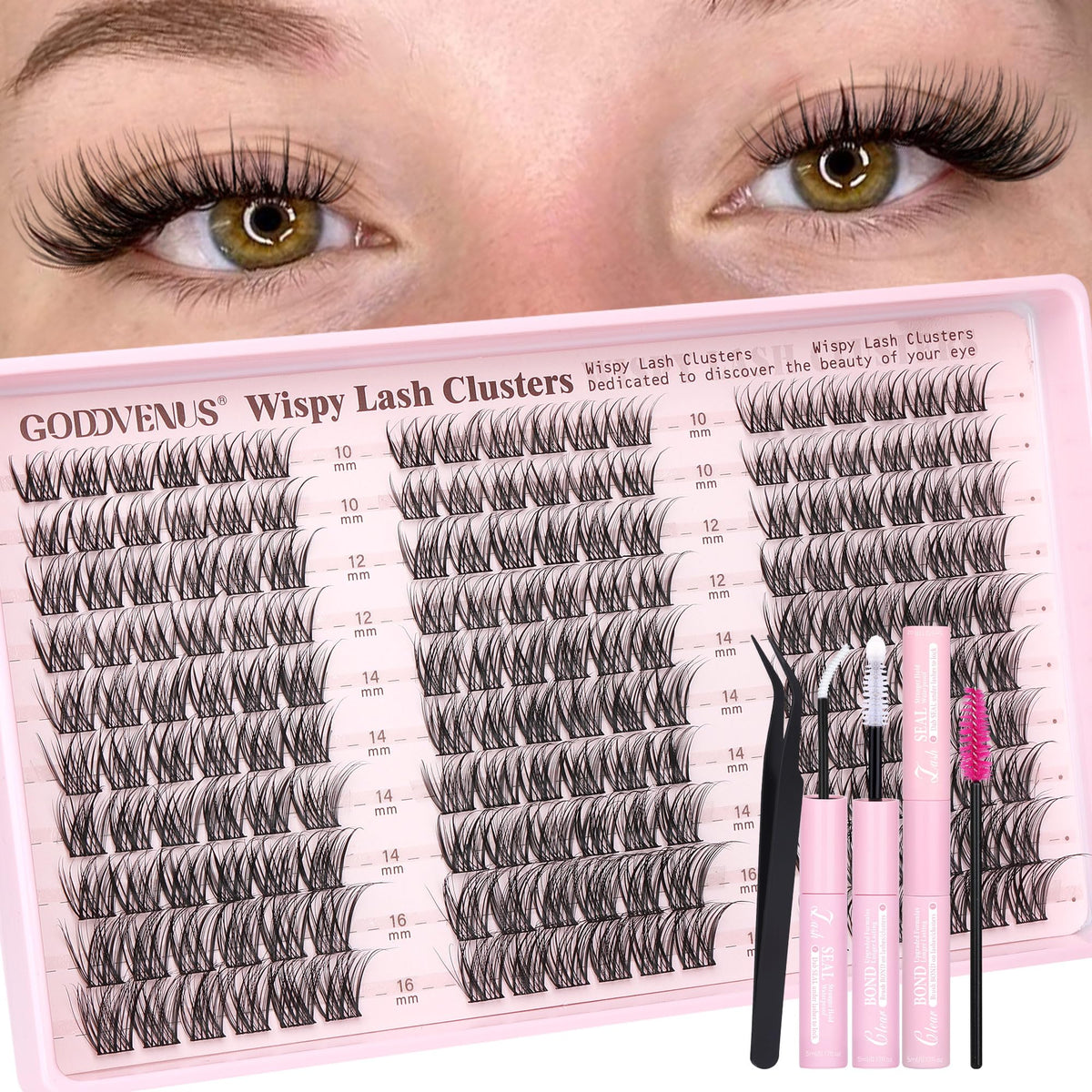Goddvenus Wispy Lash Clusters Kit packaging front view