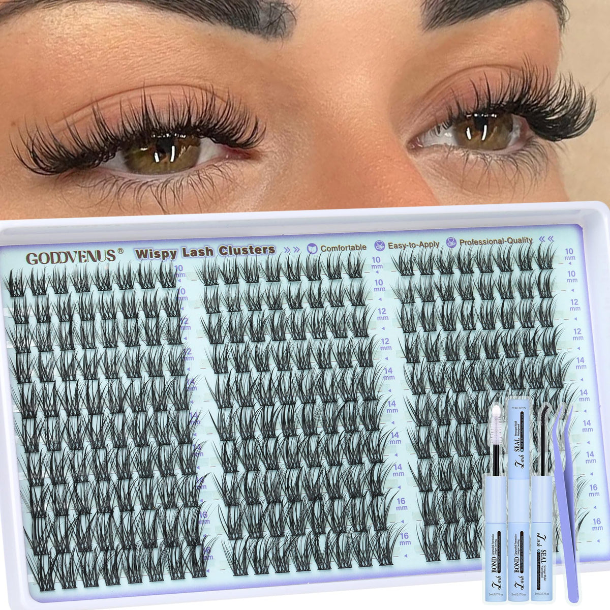 Goddvenus Wispy Lash Clusters Kit packaging front view