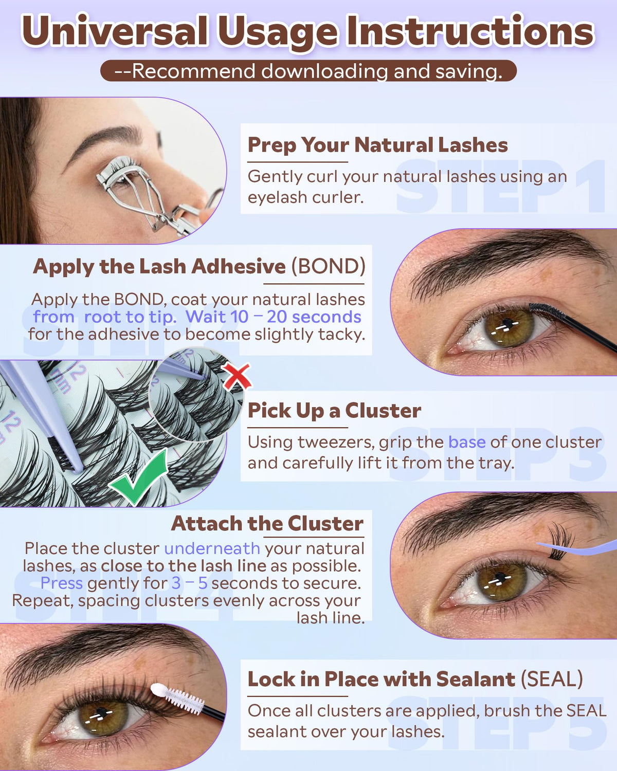 Goddvenus Wispy Lash Clusters Kit with all accessories laid out