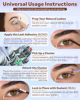 Goddvenus Wispy Lash Clusters Kit with all accessories laid out