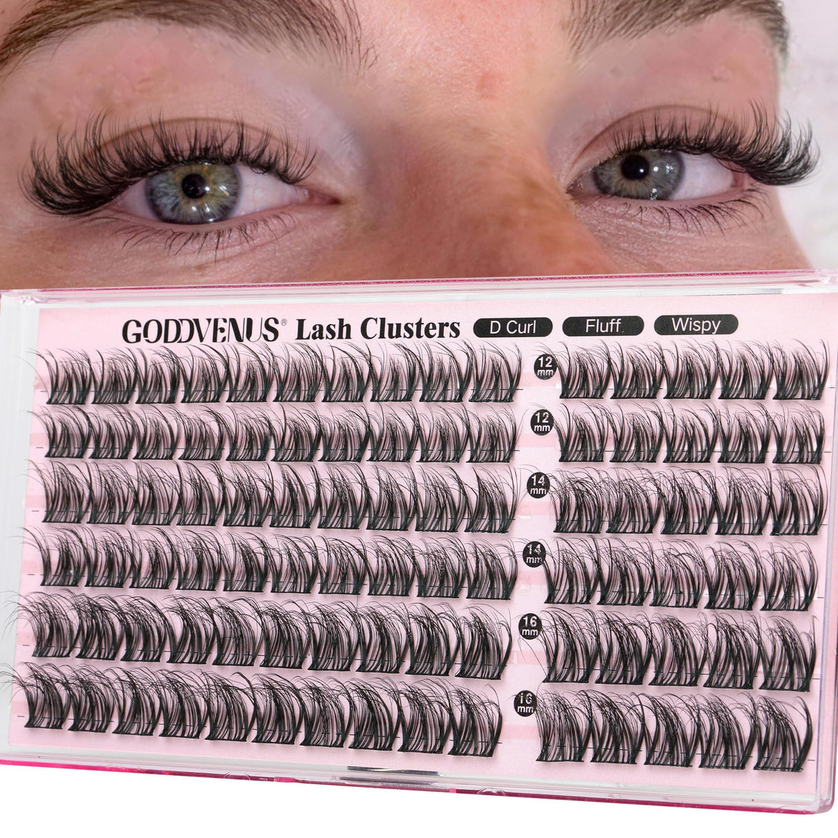 Goddvenus Wispy Lash Clusters packaging front view