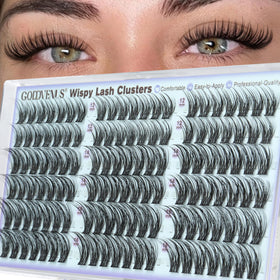 Goddvenus Wispy Natural Lash Clusters 12mm front view