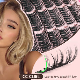 Goddvenus Wispy Natural Lash Clusters 16mm close-up
