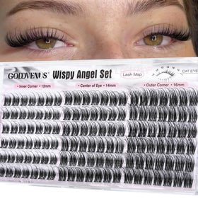 Goddvenus Wispy Natural Lash Clusters front view