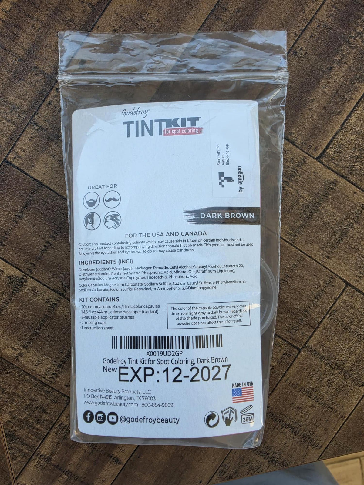 Godefroy Hair Color Tint Kit application process