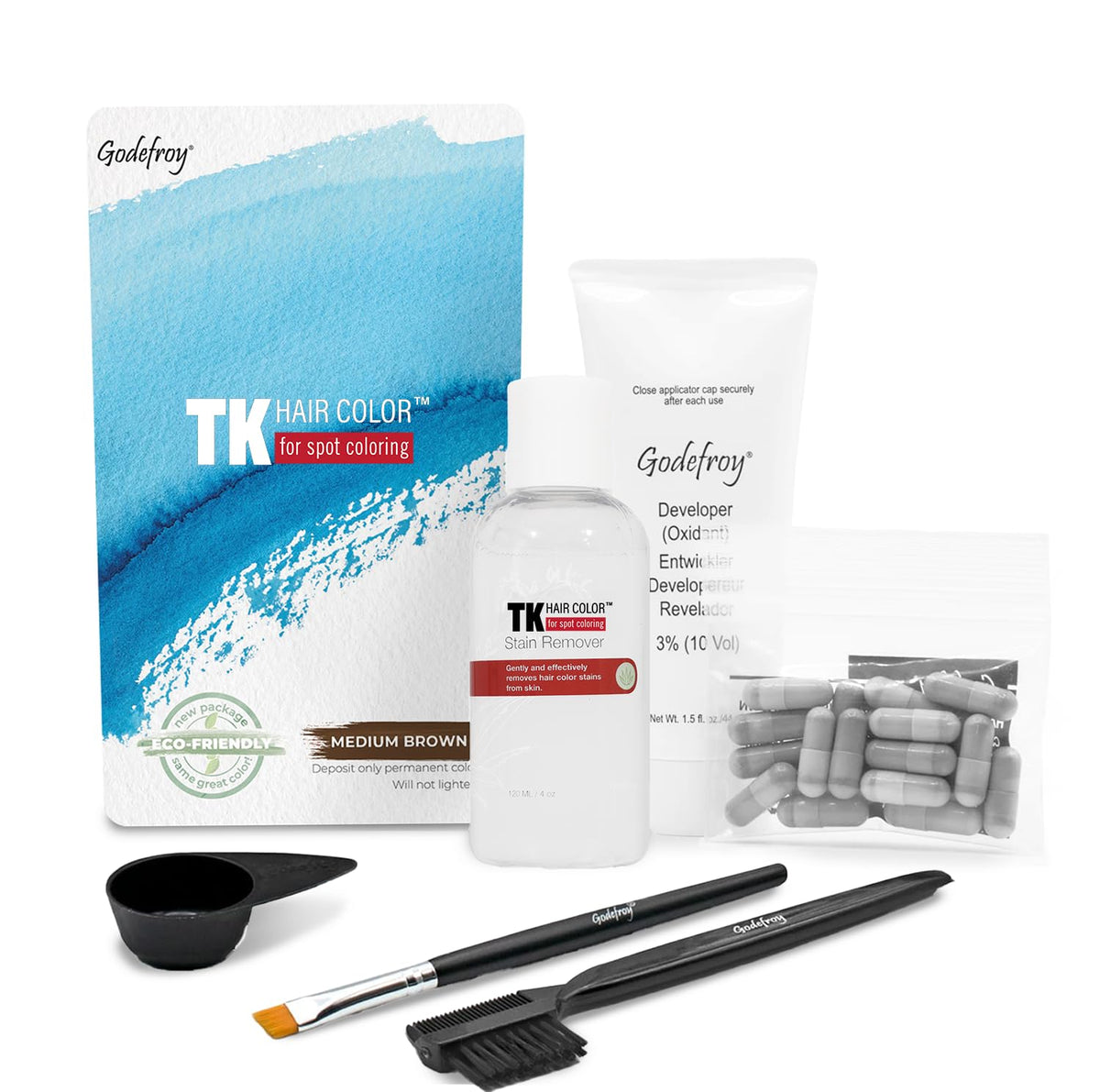 Godefroy Hair Color Tint Kit Medium Brown front view