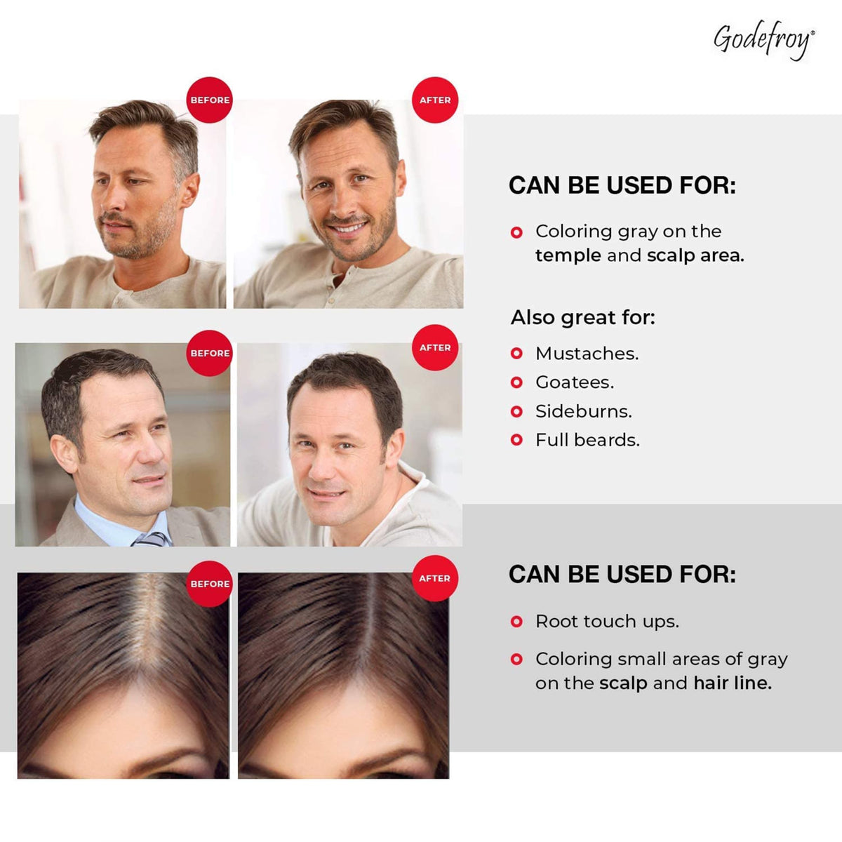 Godefroy Hair Color Tint Kit Medium Brown stain remover bottle
