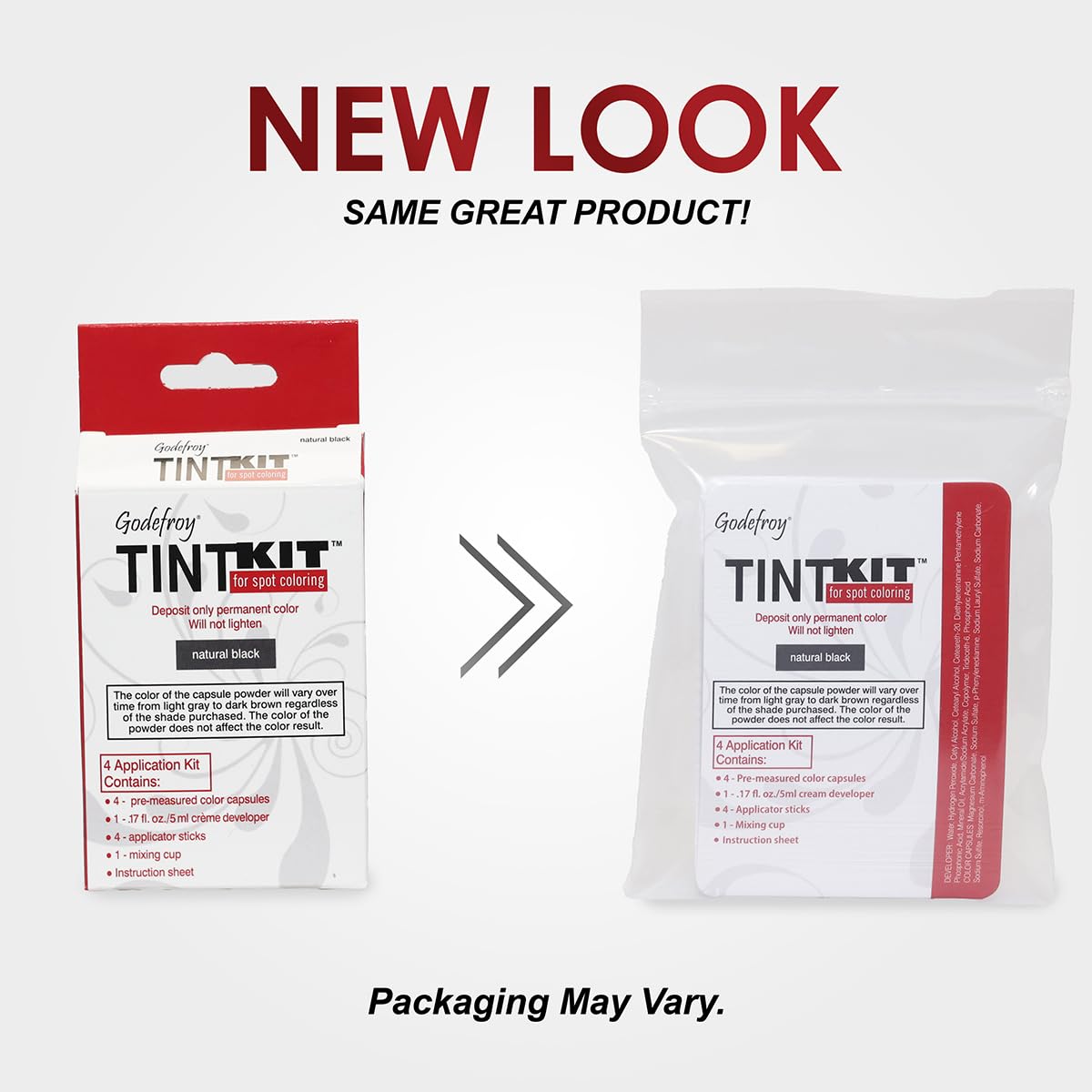 Godefroy Hair Color Tint Kit Natural Black packaging