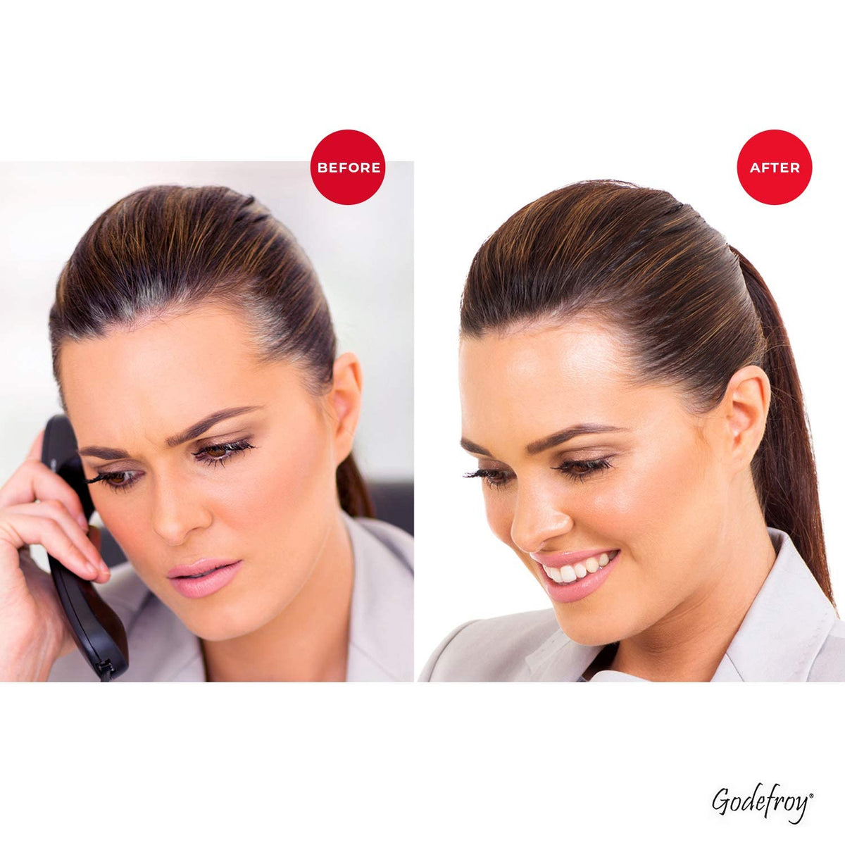 Godefroy Hair Color Tint Kit showing application process