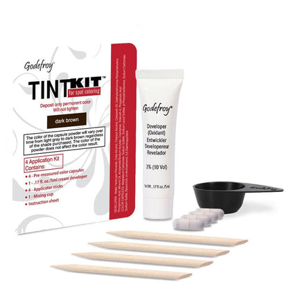 Godefroy Hair Colour Kit Dark Brown front view with packaging