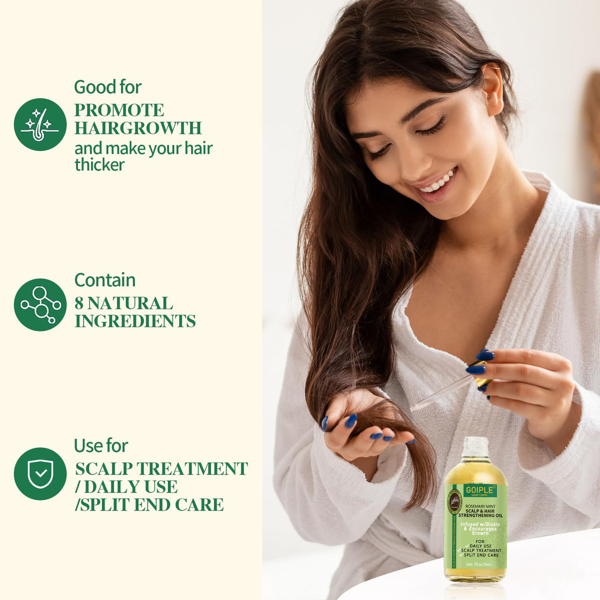 Goiple Braid Spray and Rosemary Oil Kit packaging