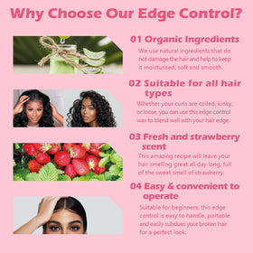 Goiple Edge Control Wax 4oz with hair comb and brushes