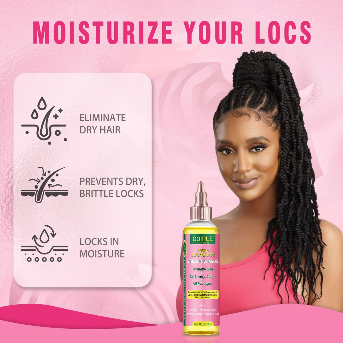 Goiple Edge Control Wax application on hair edges