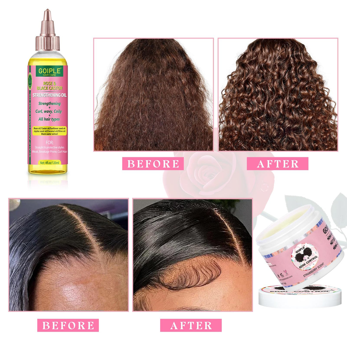 Goiple Edge Control Wax demonstrating non-greasy formula
