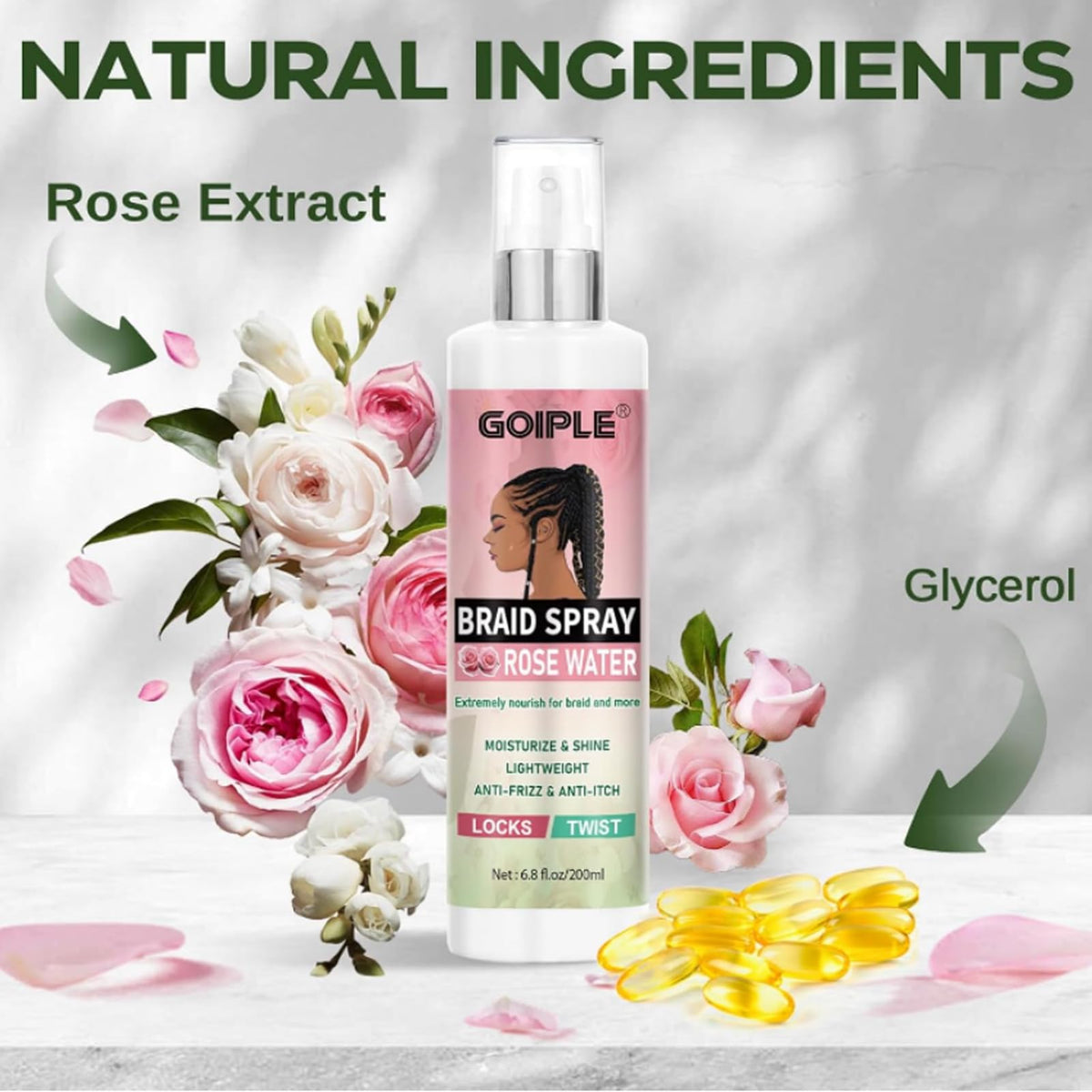 Goiple Rosemary Hair Oil 1 fl. oz bottle front view
