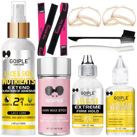 Goiple Wig Accessory Essentials Kit including lace nutrients spray and wig glue