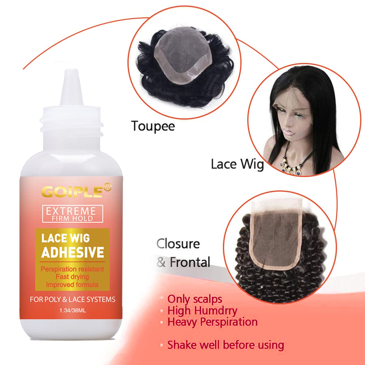 Goiple wig glue 1.34 fl oz bottle