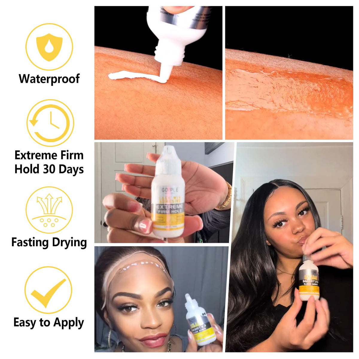 Goiple Wig Glue application process