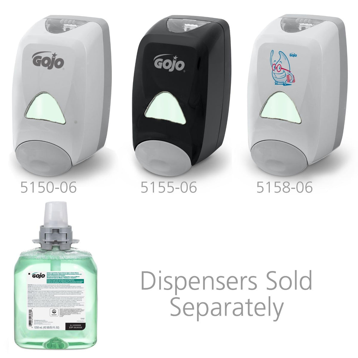 GOJO Foam Hand Hair & Body Wash Cucumber Melon refill being used