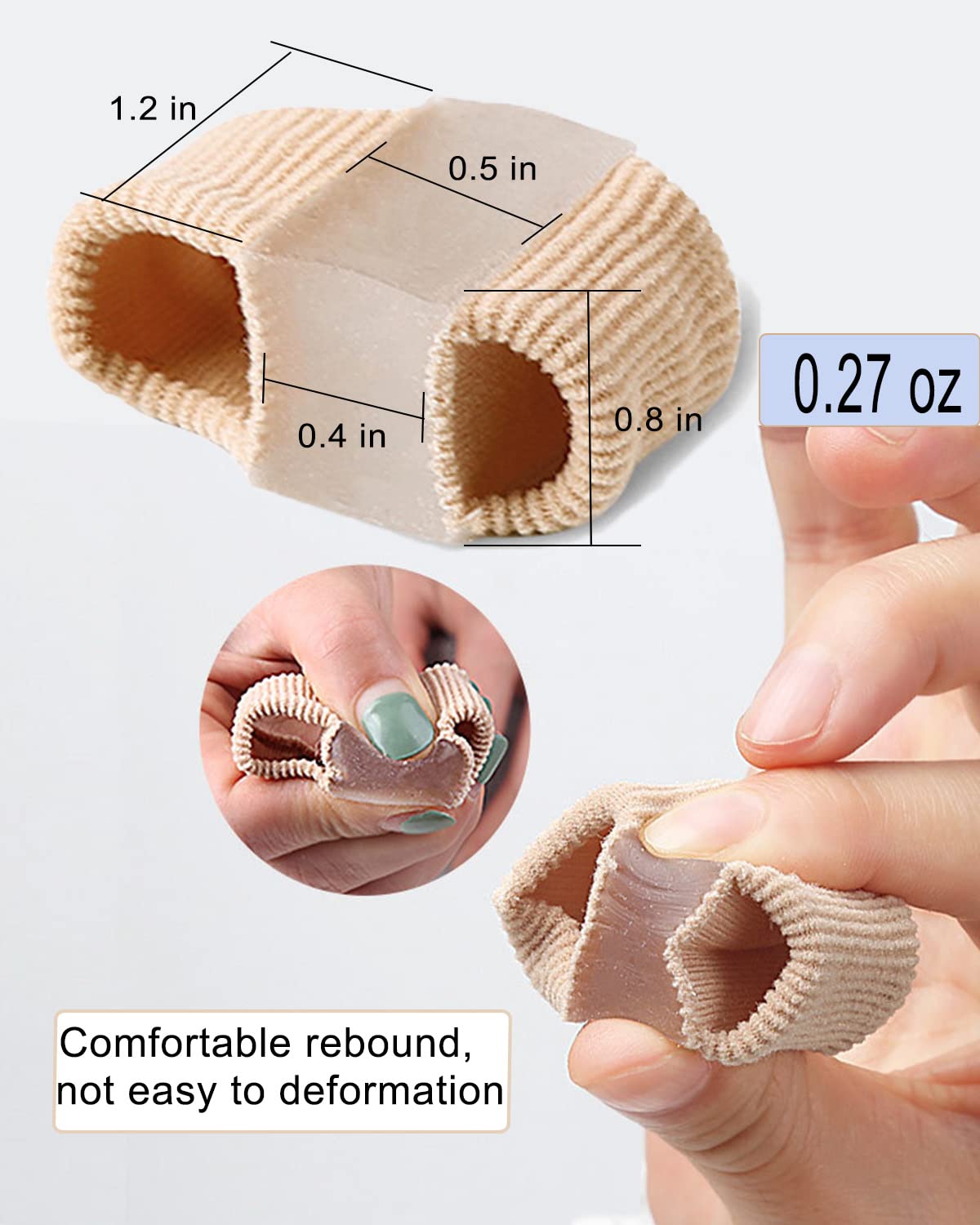Golbylicc Bunion Toe Separators in use on feet