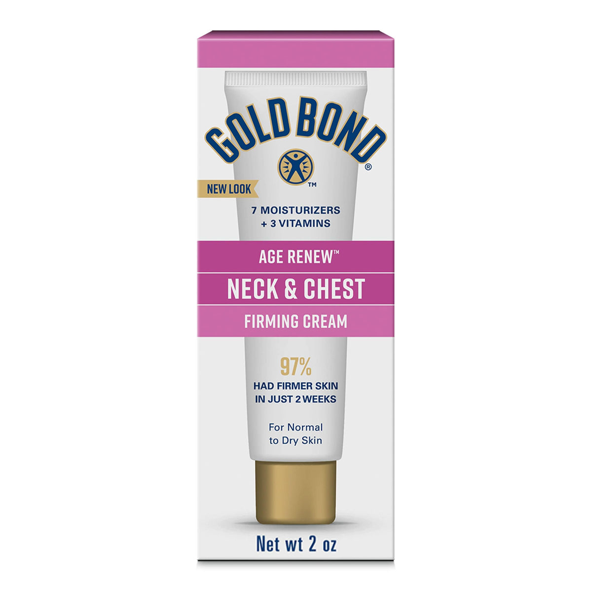 Gold Bond Age Renew Neck & Chest Firming Cream 2 oz front view