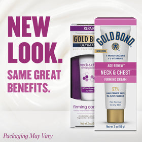 Gold Bond Age Renew Neck & Chest Firming Cream 2 oz tube side view