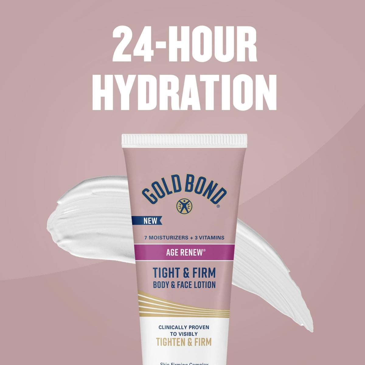 Gold Bond Age Renew Tight & Firm Lotion 8oz application on skin
