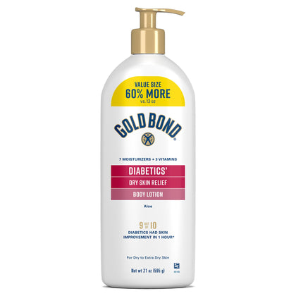 Gold Bond Diabetic Body Lotion 21 oz pump bottle front view