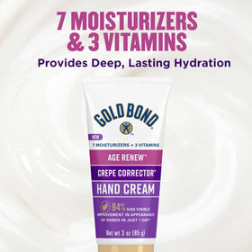 Gold Bond hand cream in a lifestyle setting on a table