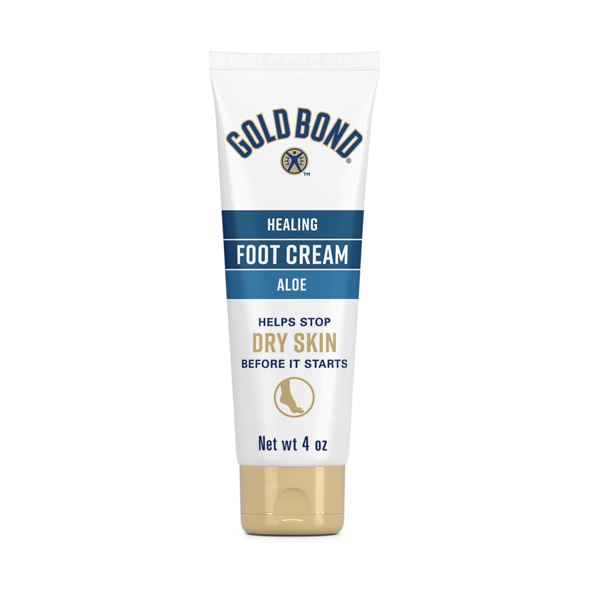 Gold Bond Healing Foot Cream 4 Oz front view with aloe