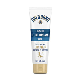 Gold Bond Healing Foot Cream 4 Oz front view with aloe
