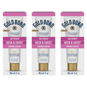 Gold Bond Neck and Chest Firming Cream three 2 oz tubes front view