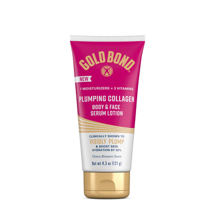 Gold Bond Plumping Collagen Body and Face Serum Lotion 4.3 oz front view
