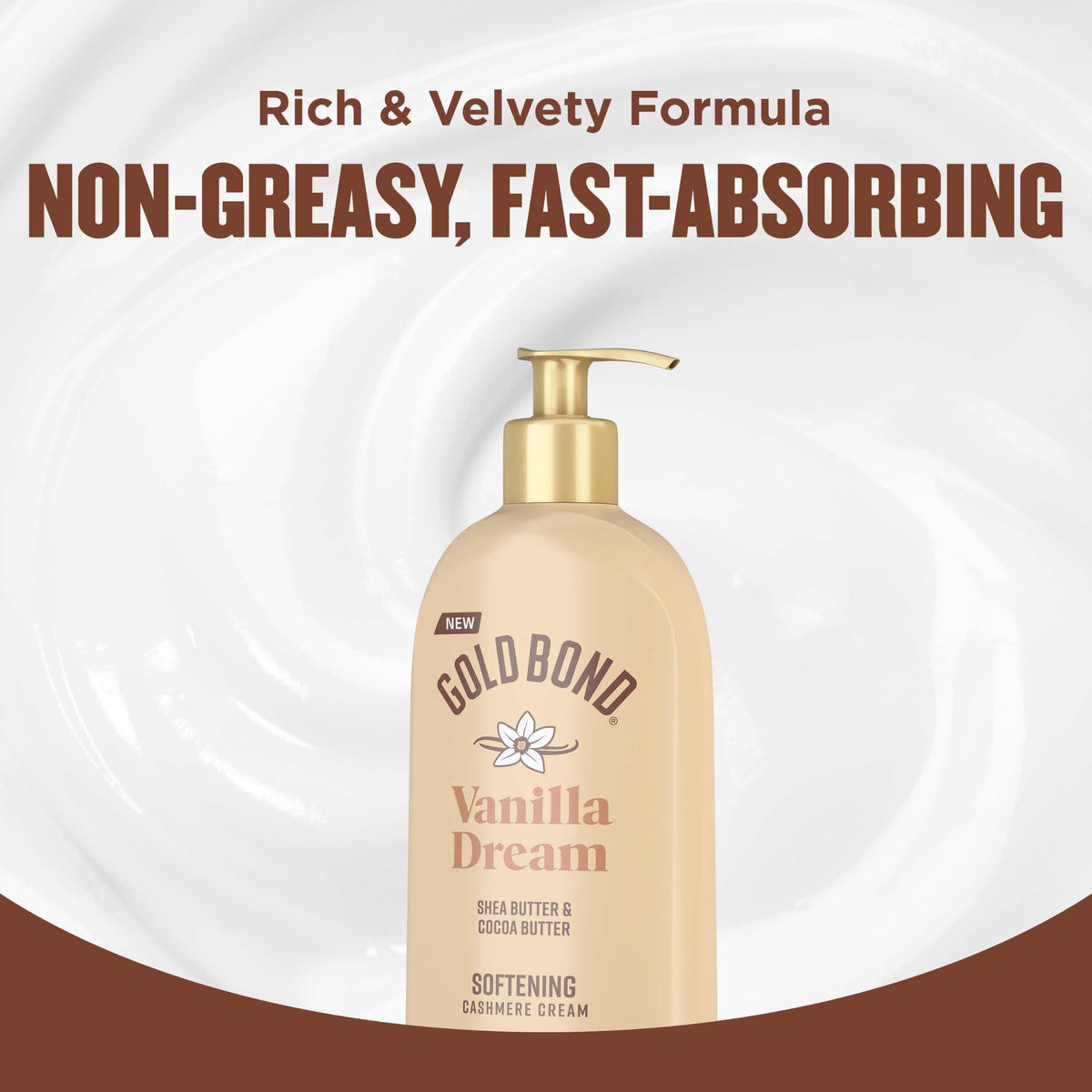 Gold Bond Softening Cashmere Cream Body Lotion 14 oz packaging
