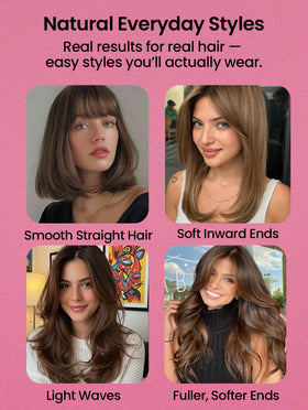 GOLD TIME Infrared Thermal Brush 1.65” in use on hair