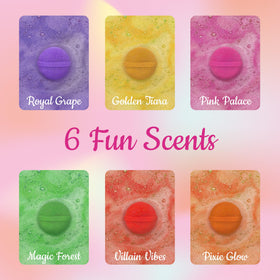 Golden Tiara bath bomb dissolving in water