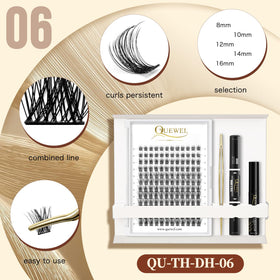Golden tweezer included in QUEWEL eyelash kit