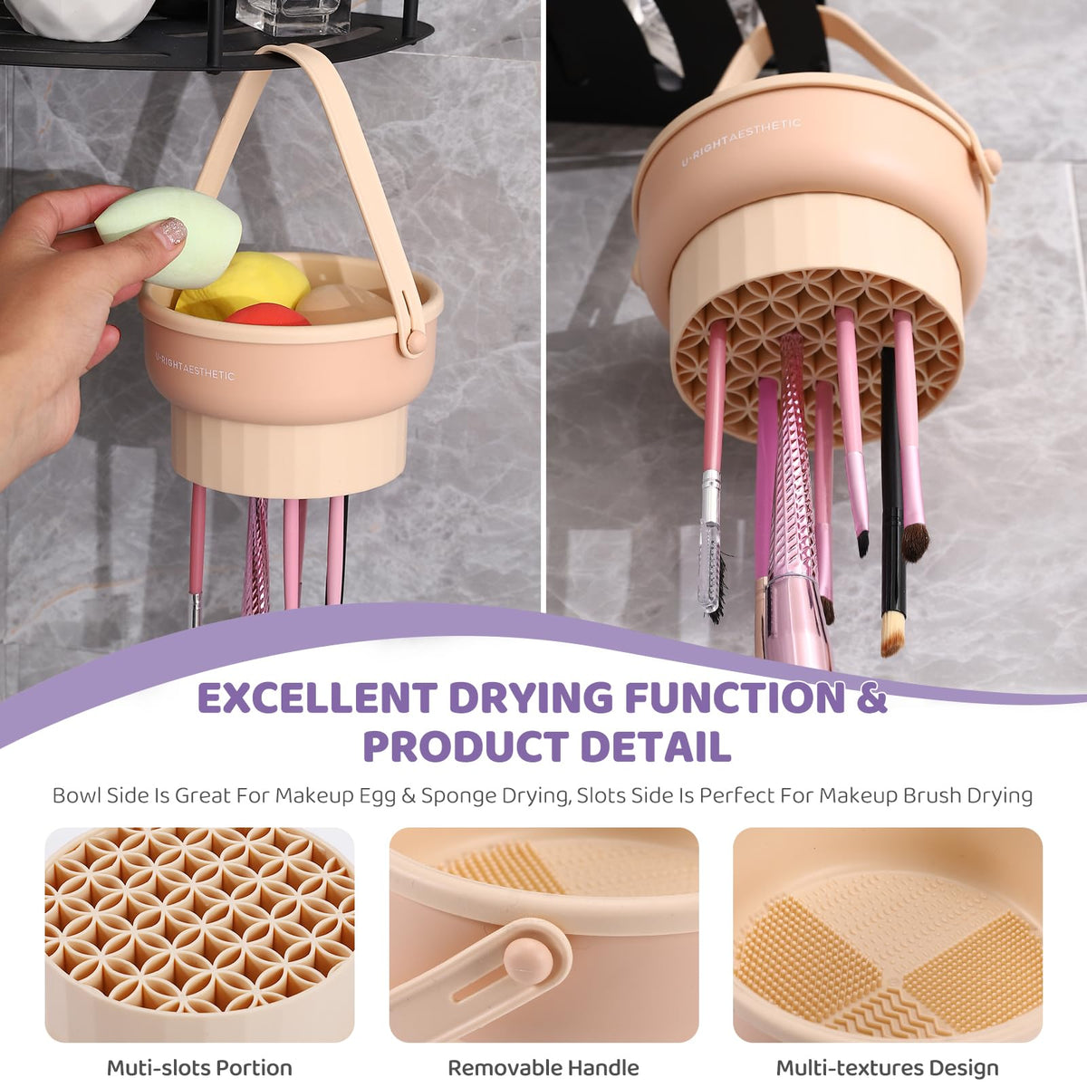 GOLIKEE Makeup Brush Cleaner Mat dimensions 5.1x5.1x2.9 inches