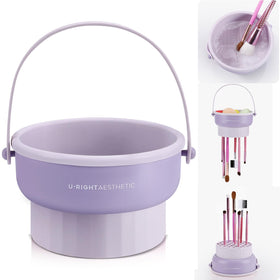 GOLIKEE Makeup Brush Cleaner Mat purple front view