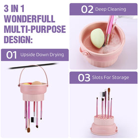 GOLIKEE Makeup Brush Cleaner Mat showing textured cleaning side