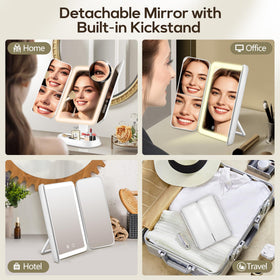 GOMIPURU Makeup Mirror with detachable design and kickstand