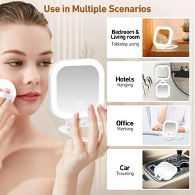 GOMIPURU Travel Mirror with Light on a countertop