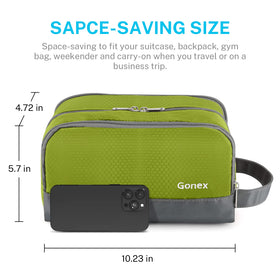 Gonex Toiletry Bag with zippered mesh pouch open