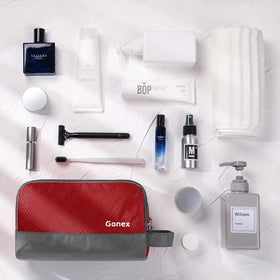 Gonex Travel Toiletry Bag close-up of SBS zipper