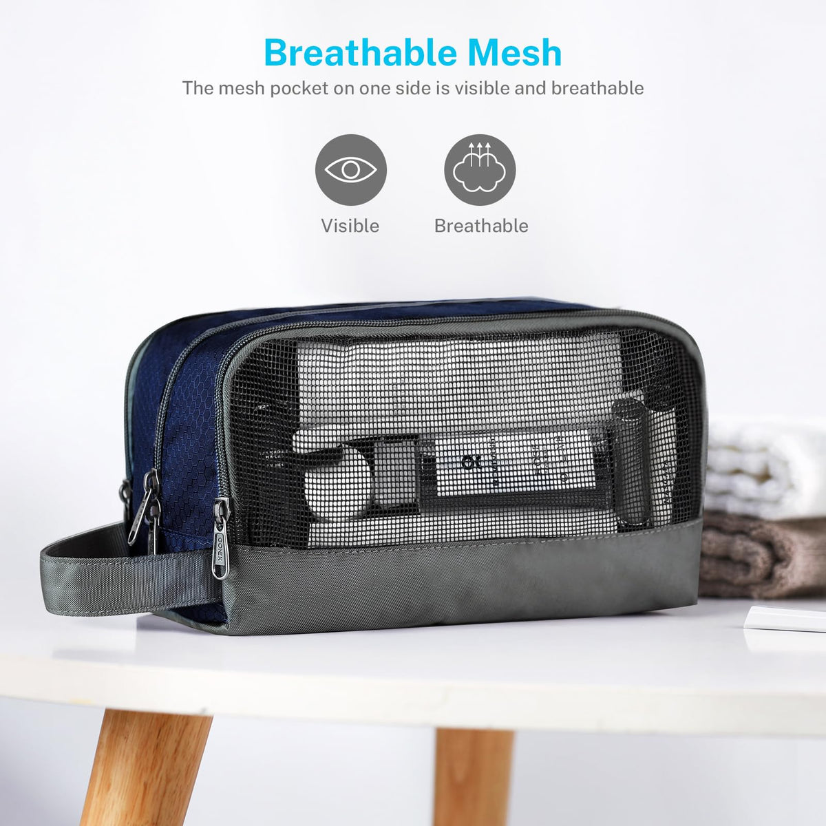 Gonex Travel Toiletry Bag dimensions displayed