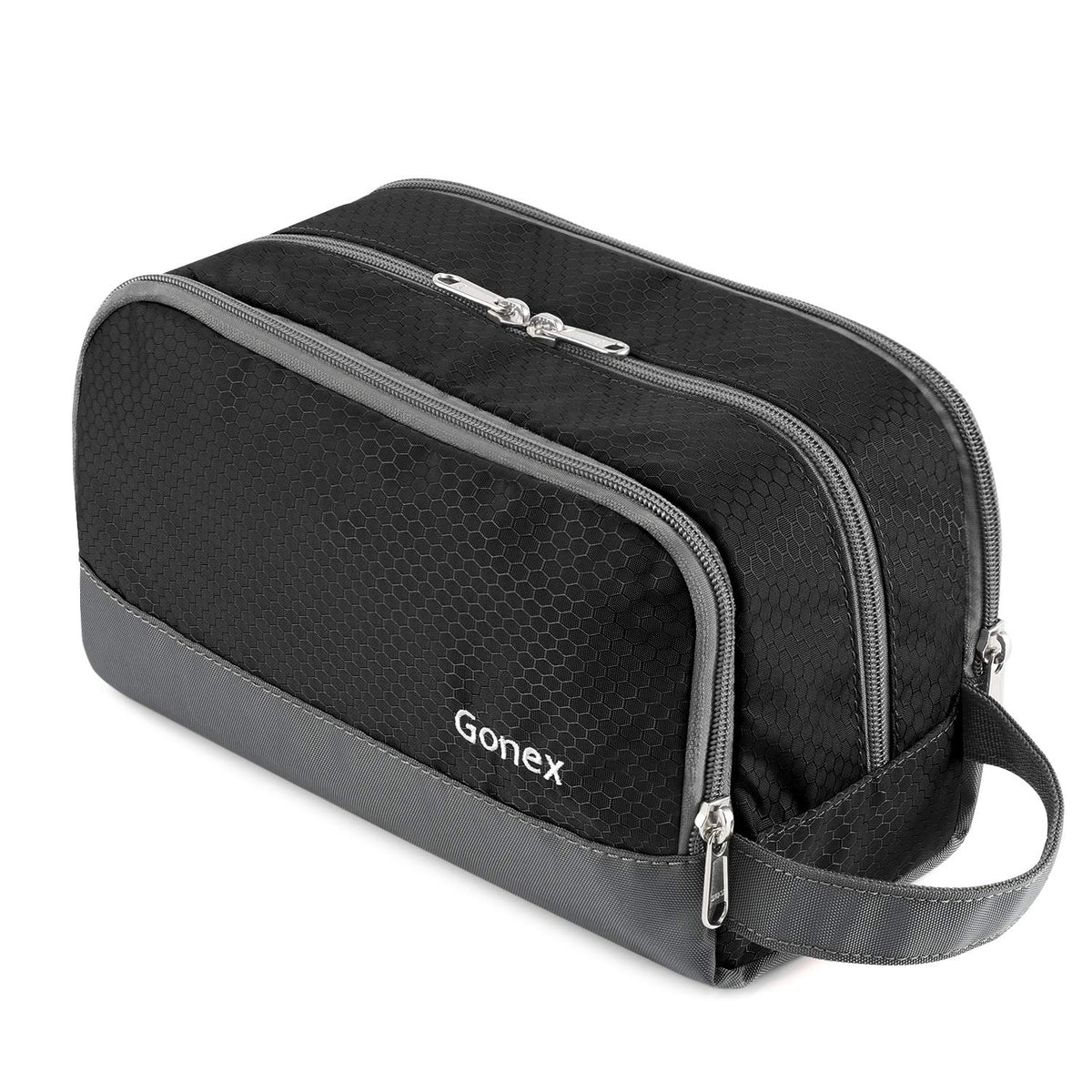 Gonex Travel Toiletry Bag front view in black