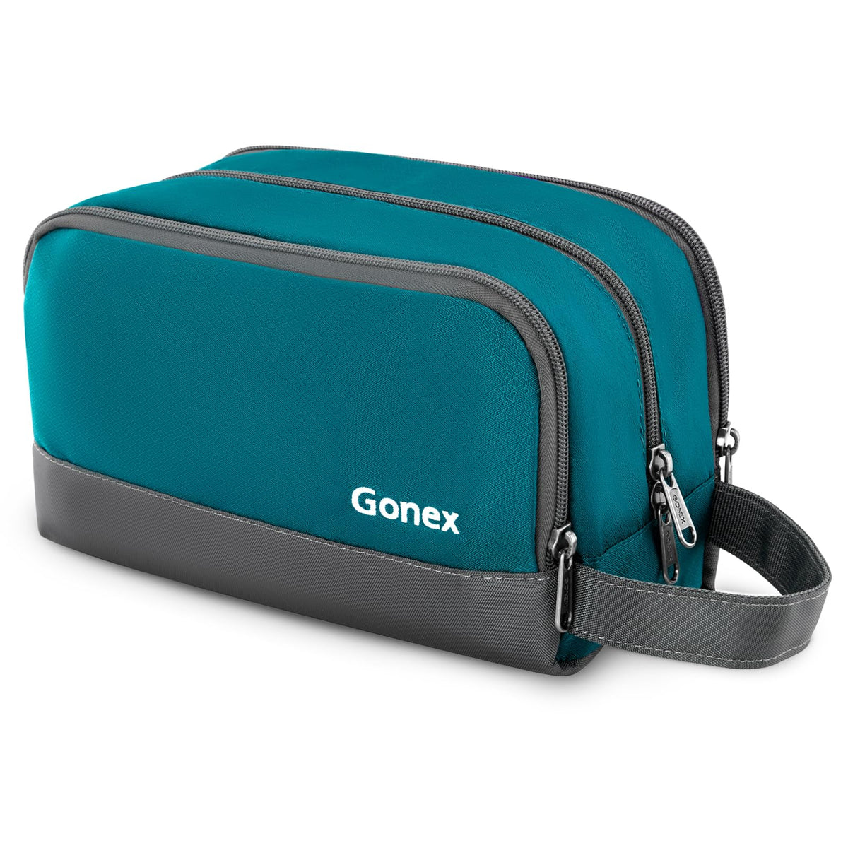 Gonex Travel Toiletry Bag front view with zippered compartments
