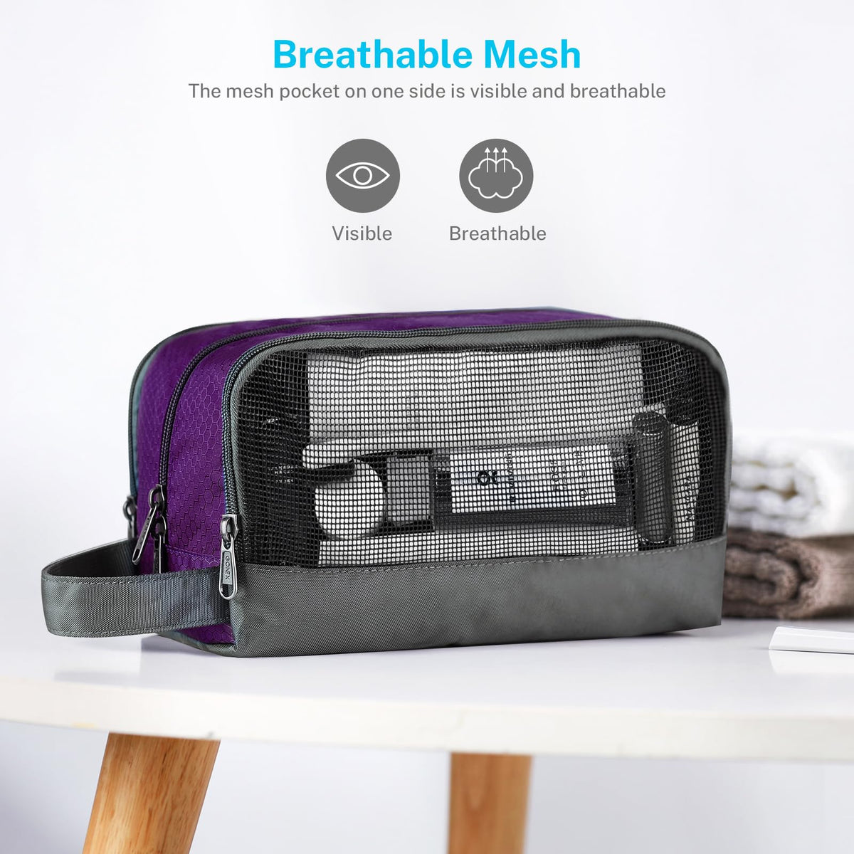 Gonex Travel Toiletry Bag lightweight design in a suitcase