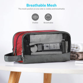 Gonex Travel Toiletry Bag open with organised compartments