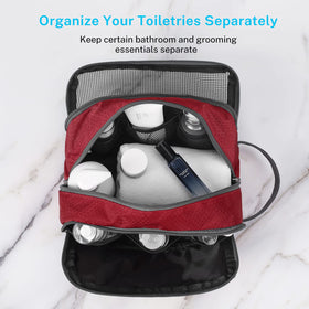 Gonex Travel Toiletry Bag packed with toiletries